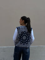 Gilet Double-face | Blue Navy & Bordeaux