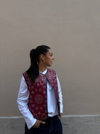 Gilet Double-face | Blue Navy & Bordeaux