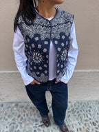 Gilet Double-face | Blue Navy & Bordeaux