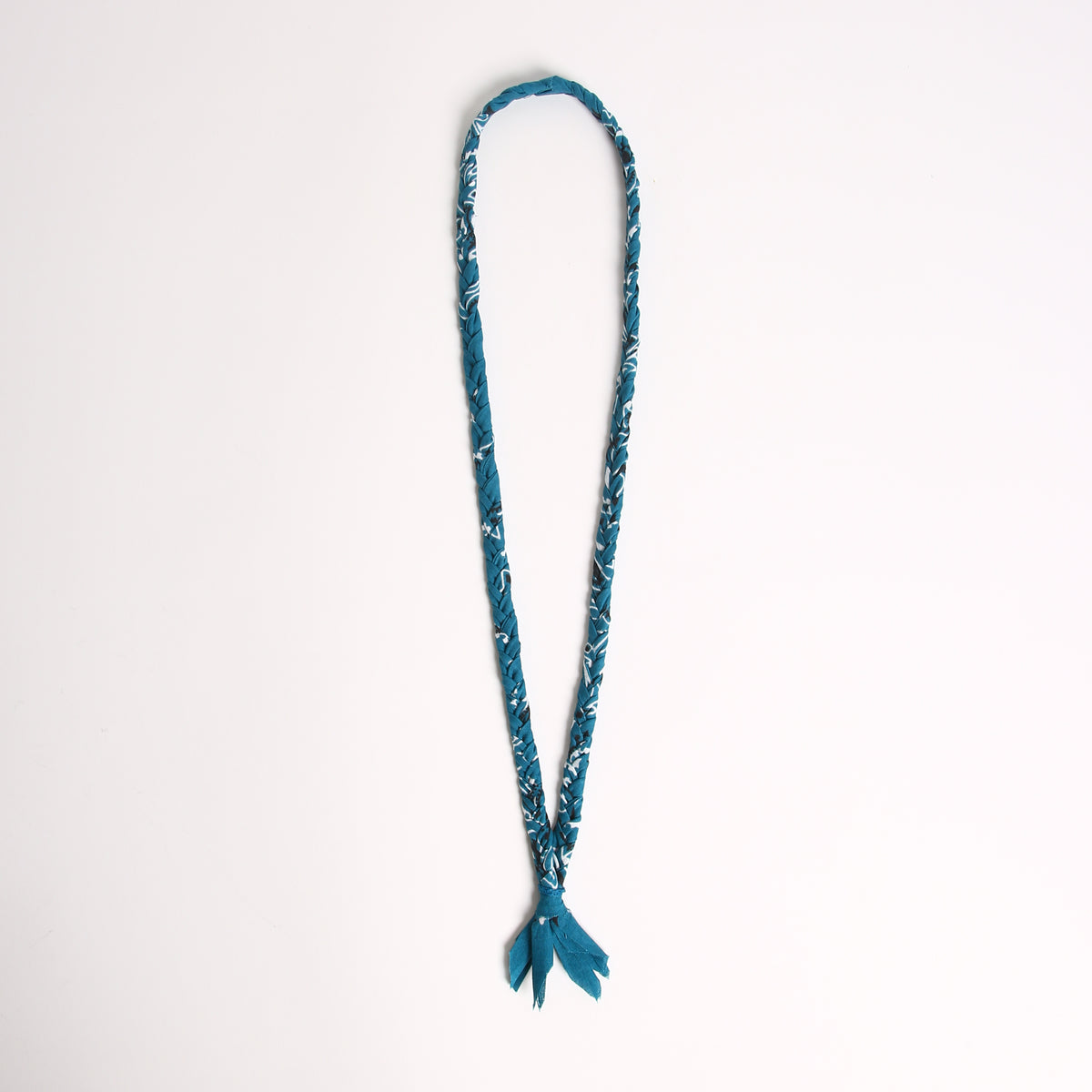 Collana intrecciata | Blu Petrolio