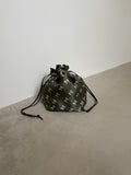 Satin handbag | Military Green