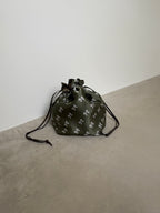 Satin handbag | Military Green